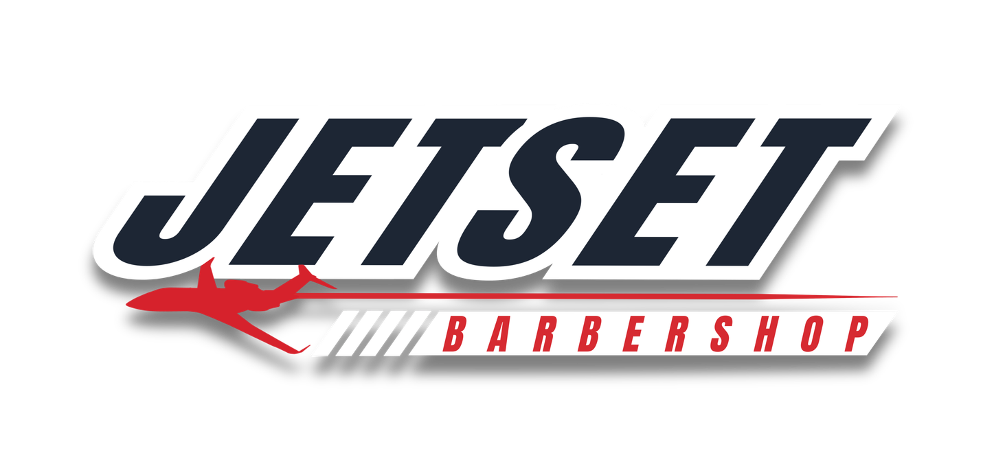 Jetset Barbershop logo design