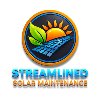 Streamlined Solar Maintenance logo design